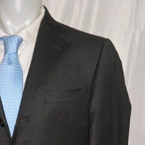 Ermenegildo Zegna Su Misura Trofeo Vintage Green Plaid Two Button Suit 38S